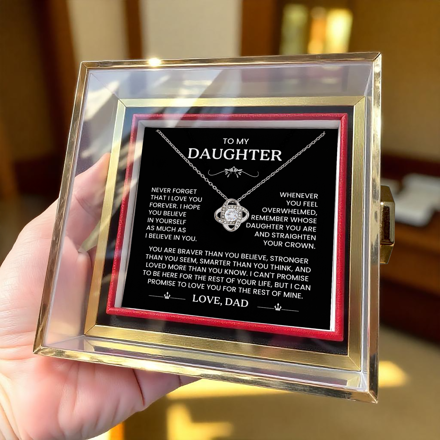 To My Daughter - Never Forget That I Love You - Necklace | FAMMORY